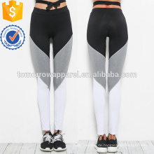 Colorblock geschnitten und nähen Panel Leggings OEM / ODM Herstellung Großhandel Mode Frauen Bekleidung (TA7022L)